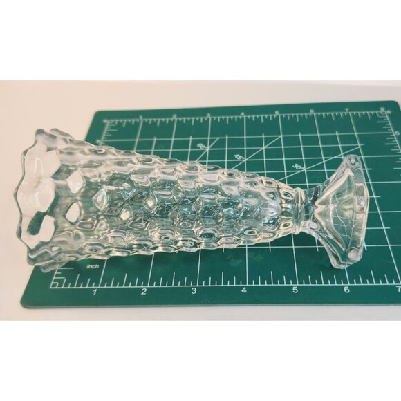 Vintage Fostoria American Cube Pattern Glass Vases, Glass Sugar and Creamer - Picture 5 of 13